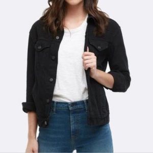 ABLE Minelia Wash “The Jacket” Size M NWOT Black Denim Oversize Button Up Jacket